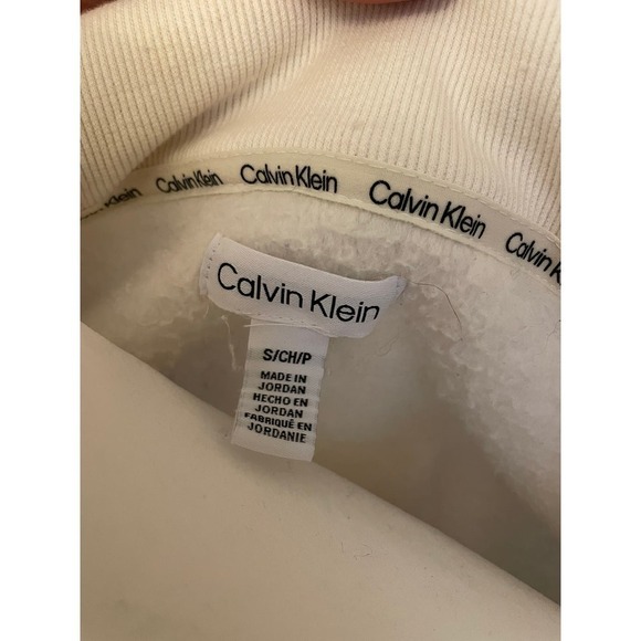 Vintage Calvin Klein 1/4 Zip Teddy Fleece (fuzzy sweatshirt jacket sweatshirt) - Picture 4 of 4